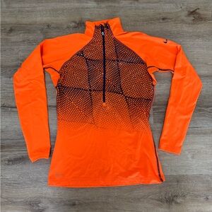 Nike Orange and Black Athletic quarter zip